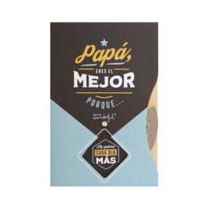 Postal con rueda giratoria de mensajes – Papá, eres el mejor porque…