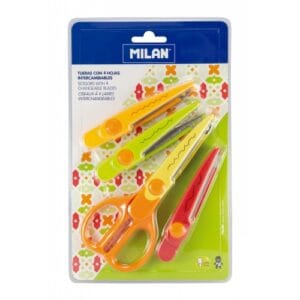 Tijera zig zag 4 hojas milan