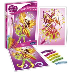 Ac Colorea con purpurina hadas