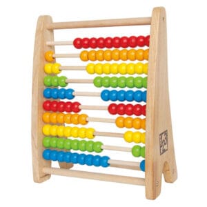 Ábaco con cuentas de colores