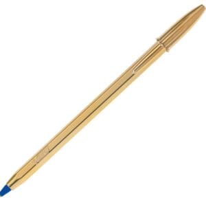 Bolígrafo BIC celebrate oro tinta azul