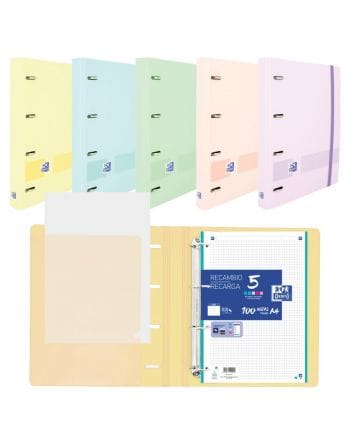 Carpeblock A4 oxford pp colores pastel