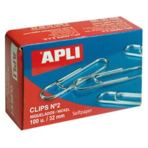 Clips Apli niquel N.2 32mm 100 unidades
