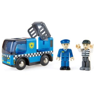 Coche de policía con sirena de luz y sonido