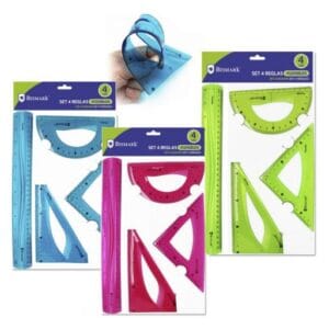Conjunto reglas set 4 piezas flexible