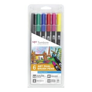 Estuche rotulador 6 colores básicos abt dual brush