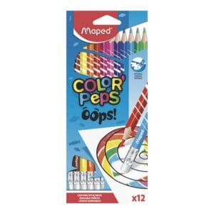 Lápices maped 12 Colores con goma