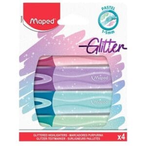 Marcador pastel glitter fluo surtido