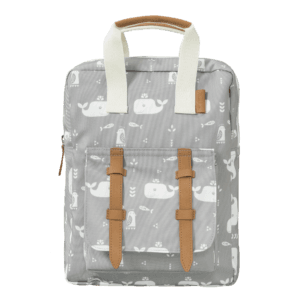 Mini mochila fresk - ballena gris