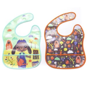 Pack 2 baberos My little Aubergine