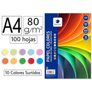 Pack folios A4 80 gr color