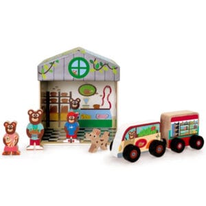 Puedes transformar la caja en una casita de juegos, que resulta muy práctica para guardar tus juguetes cuando termines de jugar.