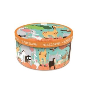 ¡Monta una tras una las 36 piezas del puzzle y descubre los animales salvajes de la selva en este rompecabezas de suelo con detalles!