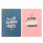 Set de dos libretas A5 Mr Wonderful- Do it now, celebrate.