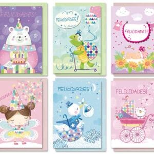 Tarjeta felicitación relieve infantil