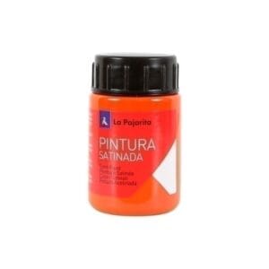 Témpera pintura pajarita naranja
