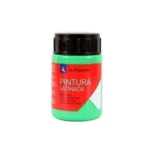 Témpera pintura pajarita verde rojo