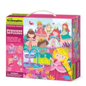 Gran y colorido puzzle 3D con princesas y escenas de palacio. ¡La imaginación de los peques volará sin límites