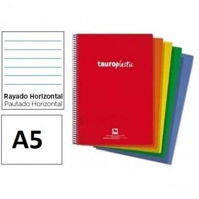 Cuaderno A5 Tauroplastic Linea horizontal