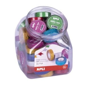 cinta adhesiva glitter