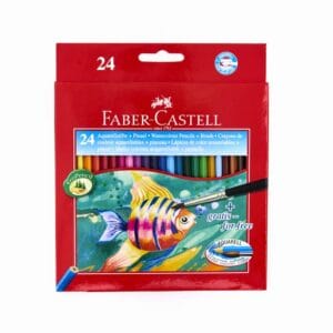 Lápices acuarelables 24 colores faber Serie roja