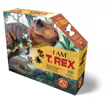 i am t-rex Los puzzles de I´am puzzles son realmente espectaculares, por su forma de silueta, por el gran tamaño de las piezas ya montadas y el realismo de sus imágenes. Irresistibles para peques como adultos, no faltará quien decida coleccionarlos, o colgarlos para decorar, quedan geniales!