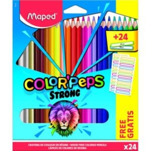 Lapices de colores colorpeps strong de 24+24