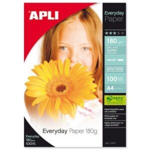 Papel fotográfico A4 brillo 180g