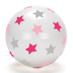 Es un clásico, pero nunca falla. A los niños les encantará esta pelota de estrellitas. Edad: A partir de 3 años. Características: - De plástico. Dimensiones: 12cm (Diámetro)