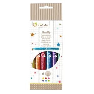 Pack 6 rotuladores con Purpurina