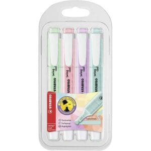 Marcadores fluorescentes swing cool pastel 4 colores