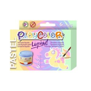 Pack 6 temperas líquidas colores pastel