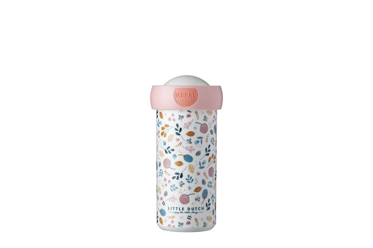 Mepal vaso con tapa 300ml - Spring flowers ¿Cuál es el vaso perfecto para la escuela? ¡A prueba de fugas! Por eso puedes decidir con total tranquilidad este vaso de Mepal diseño Spring