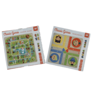 Con estos 2 juegos clásicos en 1, ¡las horas de diversión no tendrán fin! El parchís y la oca son juegos tradicionales que nunca pasan de moda y ahora, los peques tendrán a ambos en un solo tablero a doble cara. Además, su diseño moderno y rejuvenecido, ¡les encantará! Edad: A partir de 3 años.