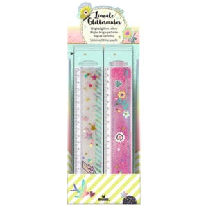 Regla 20cm con purpurina F&A