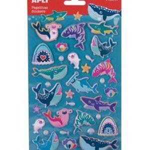 Pegatinas animales océano relieve Apli