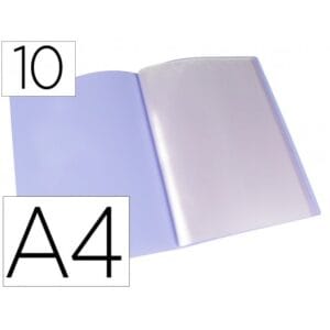 Carpeta Liderpapel 10 fundas polipropileno lavanda