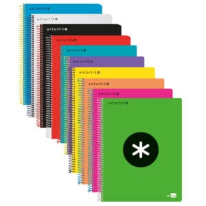 Cuaderno espiral tapa forrada Antartik A4 cuadros