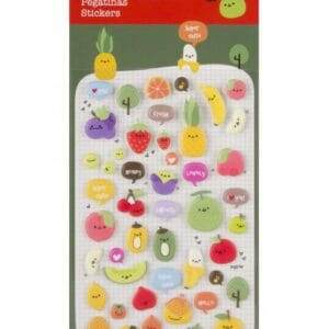 Pegatinas frutas relieve apli