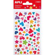 Pegatinas corazones y estrellas Apli