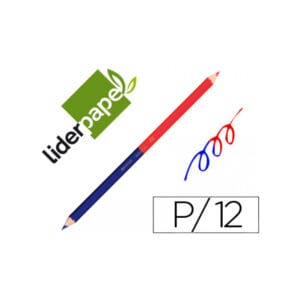 Lápiz bicolor liderpapel rojo-azul