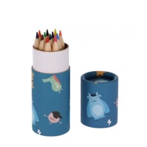 Tubito de cartón con 12 colores Monster tutete.