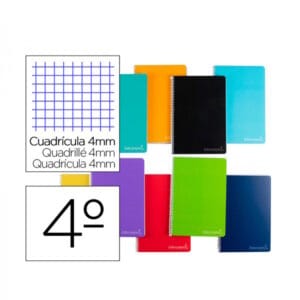 Cuaderno A5 espiral liderpapel cuadros