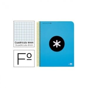 Cuaderno espiral Antartik A4 cuadros Azul