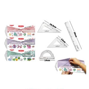 Juego de reglas 30cm con estuche