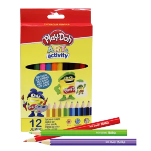 Caja de lápices de colores Play-Doh art activity 12 jumbo