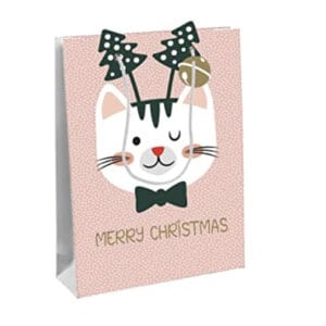 Bolsa navideña gato Merry Christmas