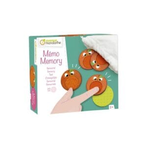 Referencia : JE524C Meter la mano dentro de la bolsita y encontrar pares de textura idéntica. Una actividad divertida e ideal para desarrollar el sentido del tacto de los más pequeños. 6 pares de mandarinas con distintas texturas, 1 bolsita en algodón