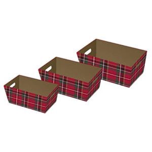 Set de 3 cajas tartán