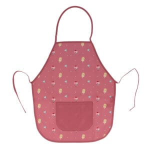 Bonito delantal infantil que los niños pueden usar cuando te ayudan a cocinar o cuando juegan.Tiene un pequeño bolsillo en la parte delantera.